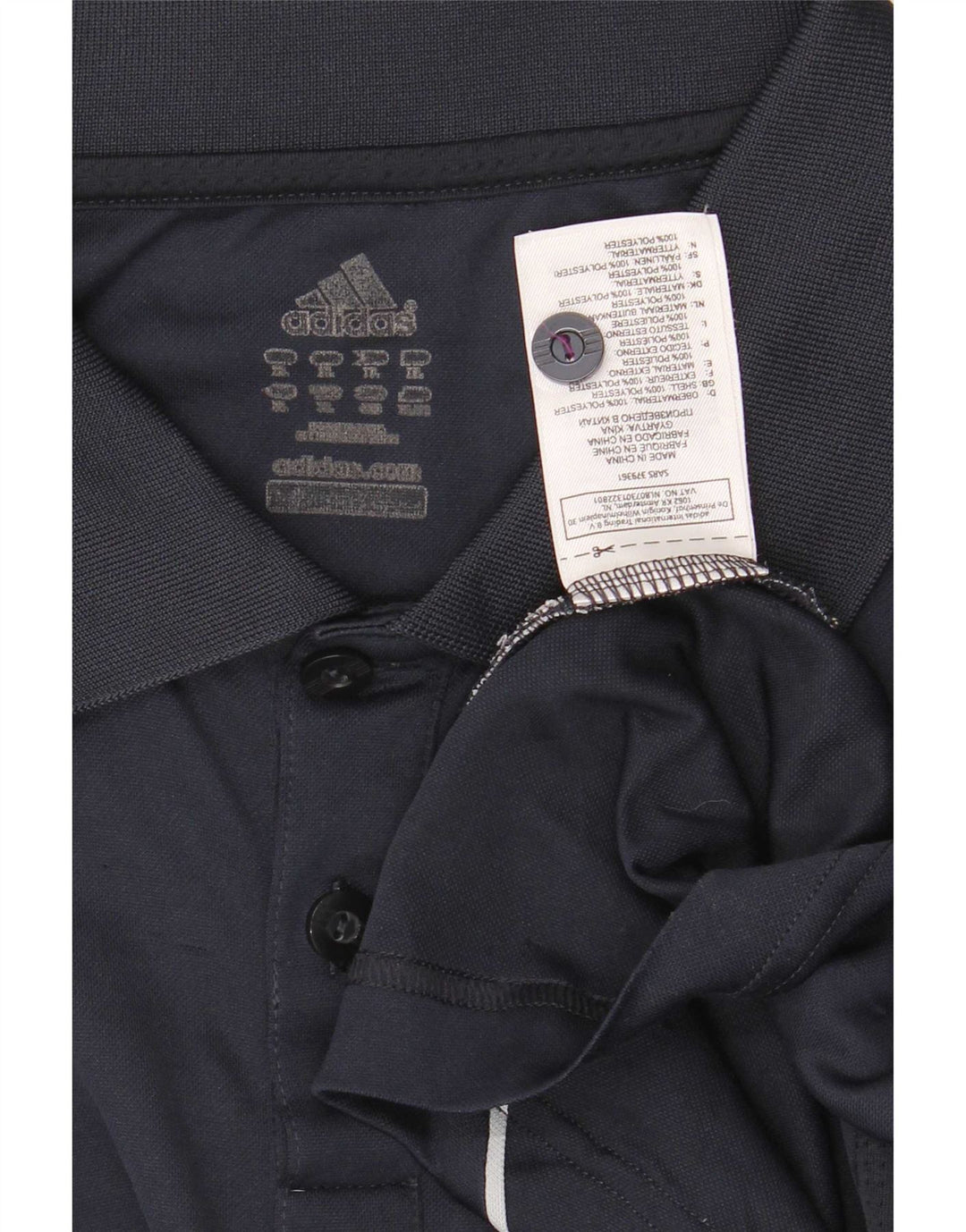 Adidas Herren Climacool Poloshirt XL Marineblau Colourblock Polyester