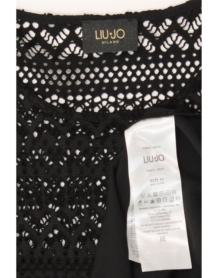Liu Jo Häkelkleid in A-Linie für Damen IT 42 Mittelschwarzes Polyester