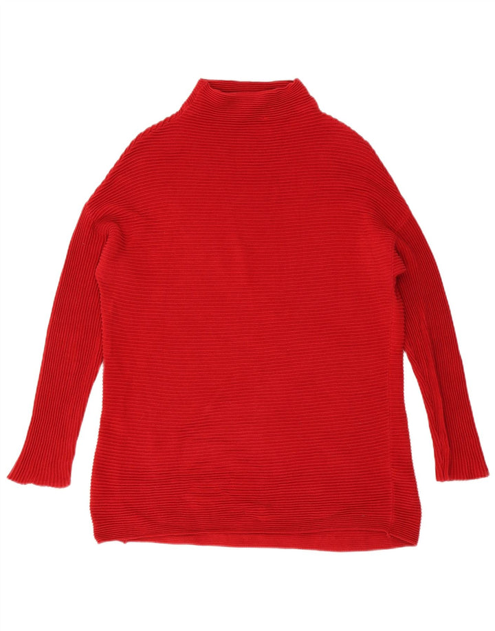 FRENCH CONNECTION Womens Turtle Neck Jumper Sweater UK 10 Small Red