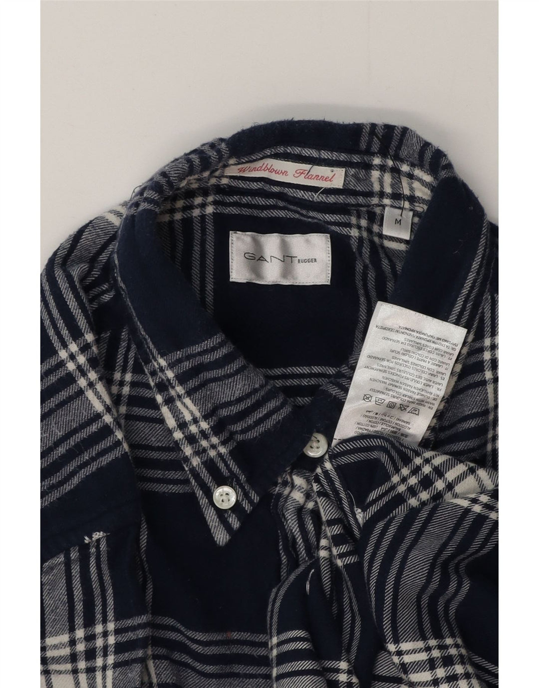 GANT Flanellhemd für Damen, UK 14, mittelmarineblau, kariert, Baumwolle