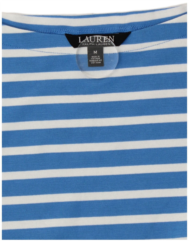Ralph Lauren Damen T-Shirt Top UK 12 Mittelblaue Baumwolle