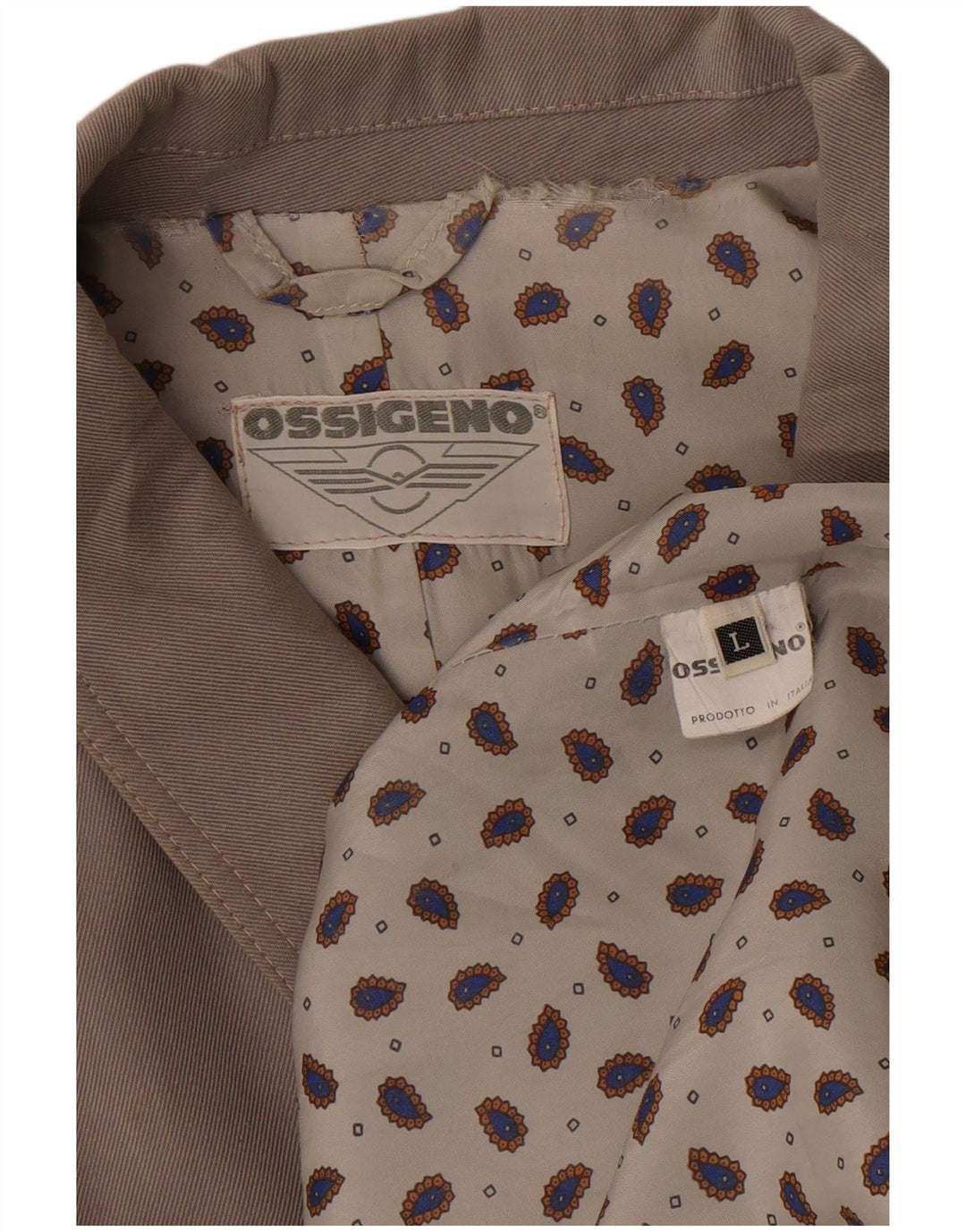 Vintage Herrenmantel UK 40 Große graue Baumwolle