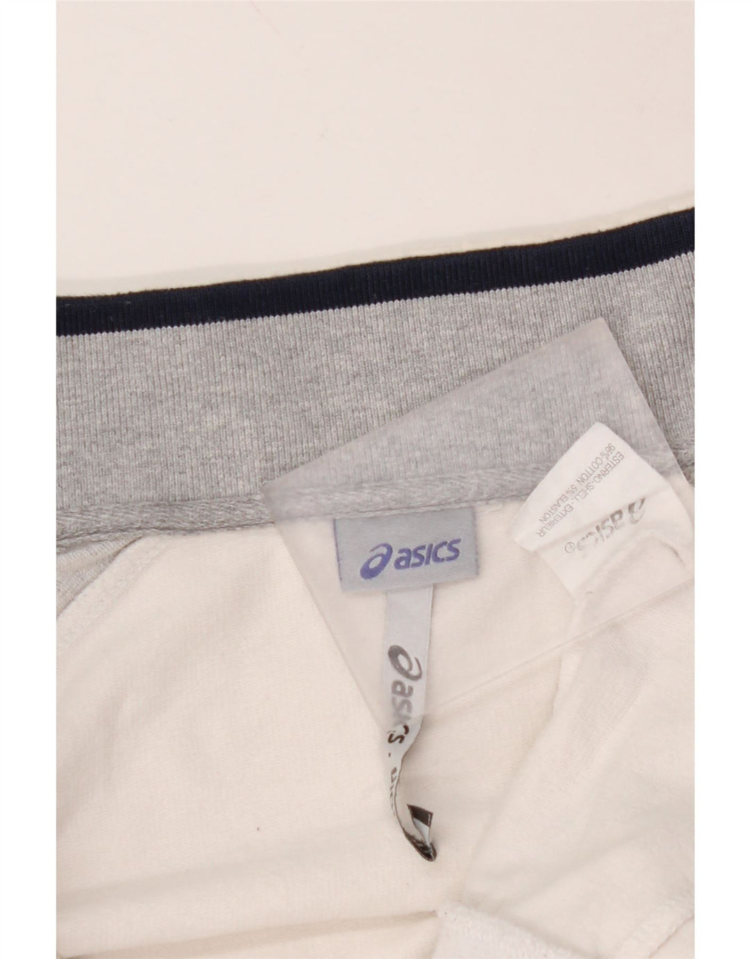 ASICS Damen-Trainingsanzug-Top-Jacke UK 14 Medium Off White Colourblock