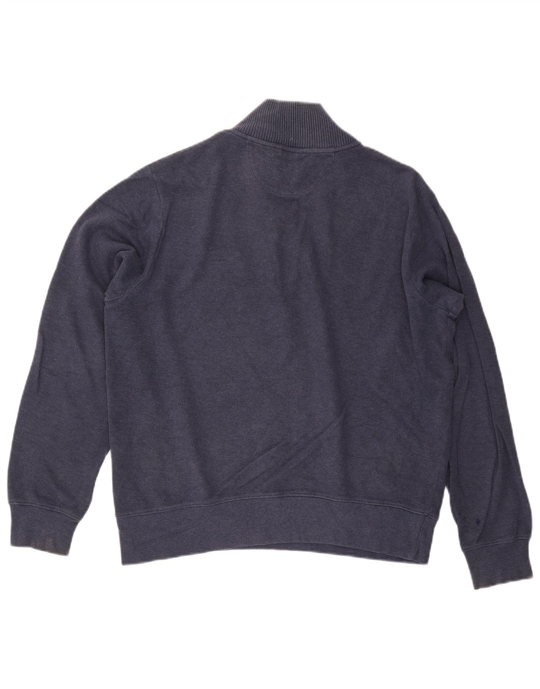 Gant Herren-Pullover mit Reißverschluss am Hals, mittlere marineblaue Baumwolle