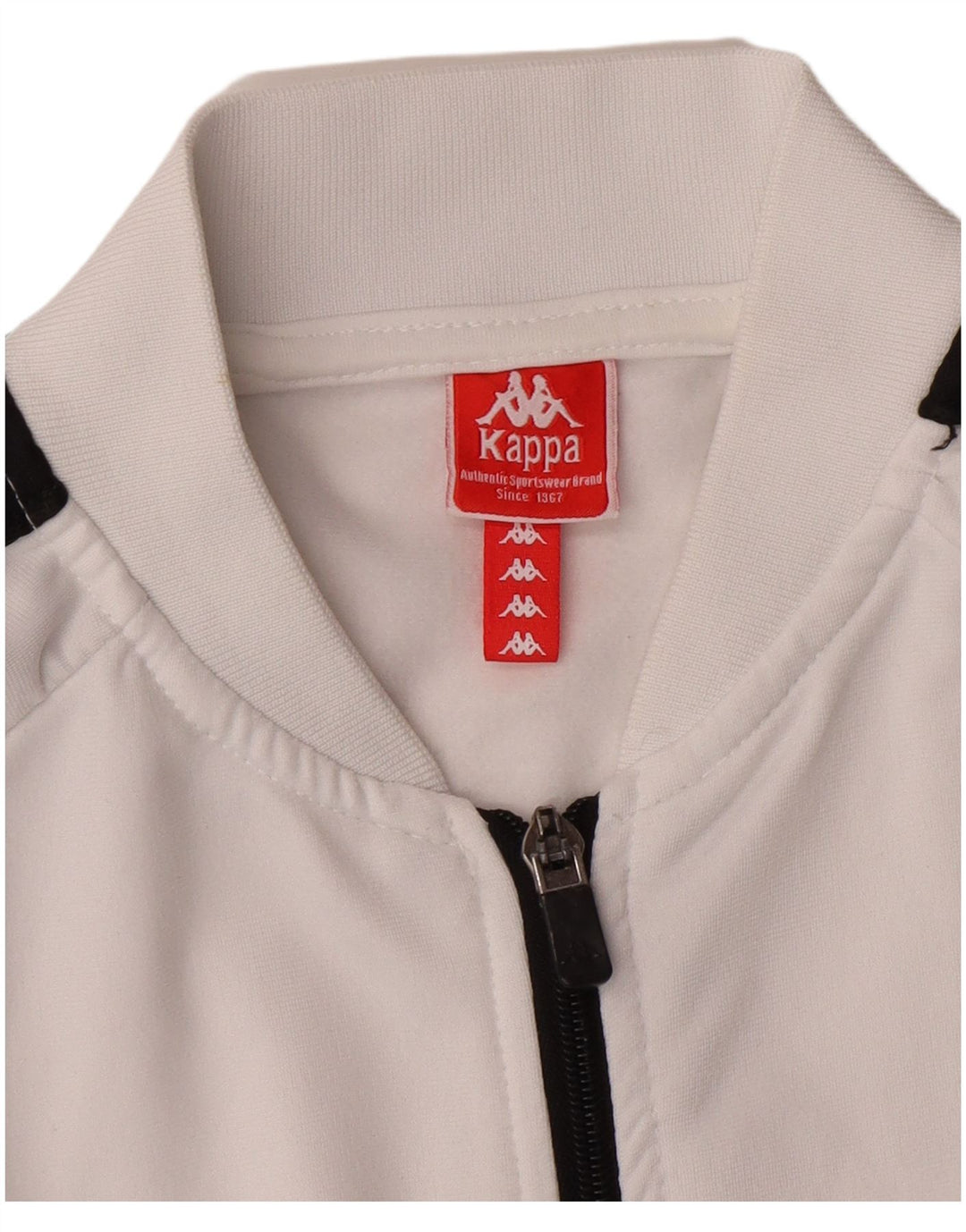 KAPPA Mädchen-Trainingsanzug mit grafischem Oberteil, 11–12 Jahre, Größe S, Weiß