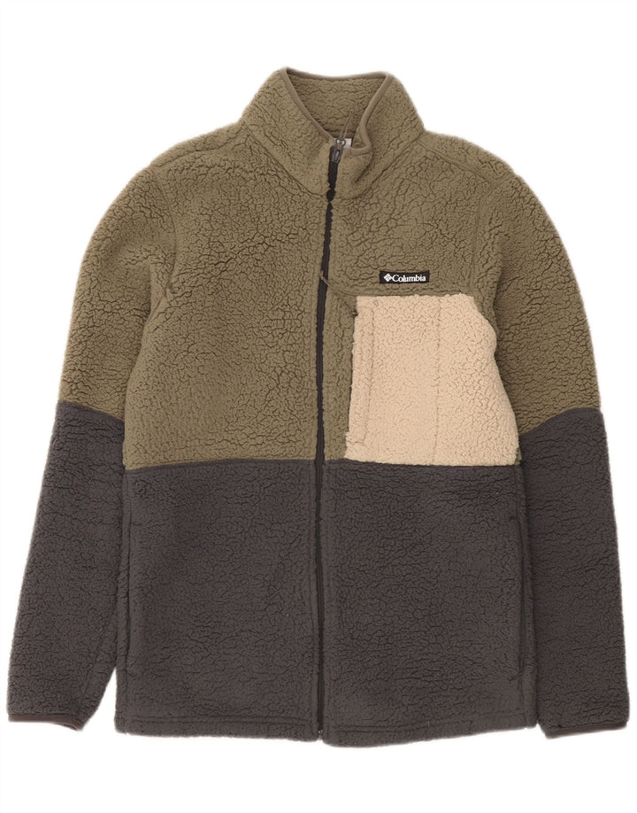 Columbia Herren Fleecejacke UK 36 Small Khaki Colourblock Polyester