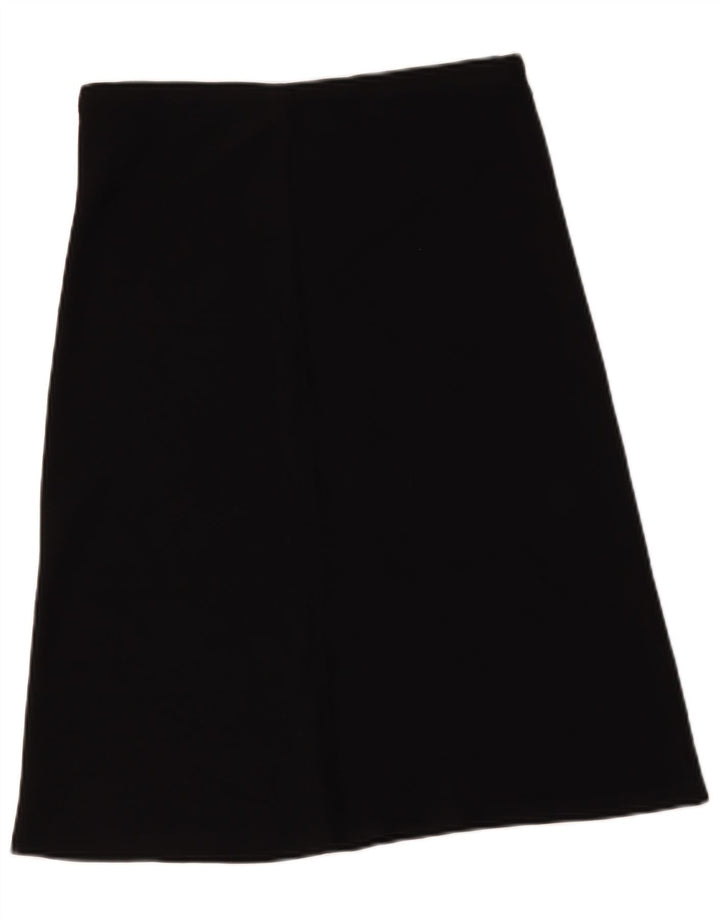 Vintage Damen A-Linienrock W30 Mittelschwarze Viskose