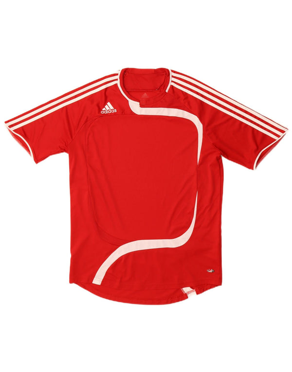 Adidas Herren T-Shirt Top Large Rot Colourblock Polyester
