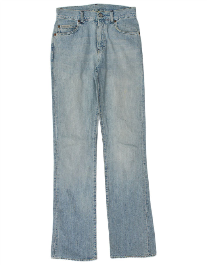 Calvin Klein Damen Bootcut Jeans W26 L32 Blaue Baumwolle
