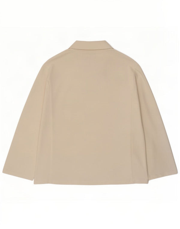 Marks & Spencer Damen Top Langarm UK 14 Large Weiße Baumwolle