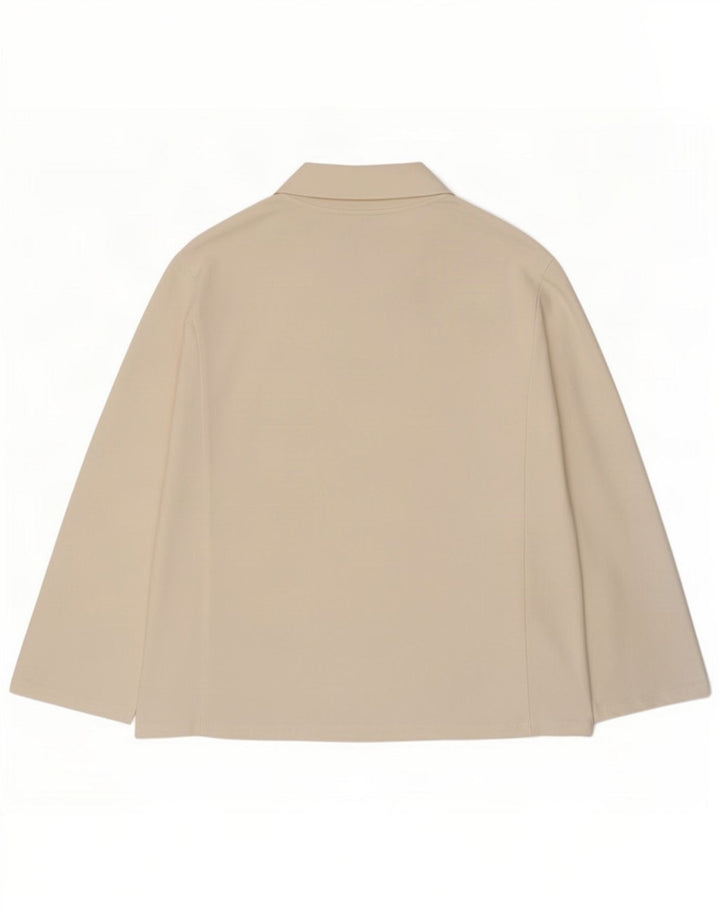 Marks & Spencer Damen Top Langarm UK 14 Large Weiße Baumwolle