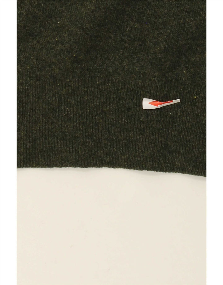 Lacoste Herren-Pullover mit V-Ausschnitt, Größe 8 3XL, grüne Lammwolle