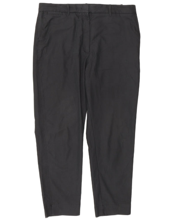 Marks & Spencer Damen Gerade Chinohose UK 16 Large W36 L28 Schwarz