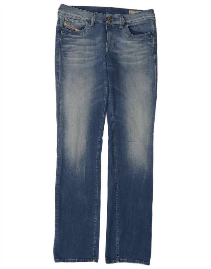 Diesel Damen Ronhoir Regular Bootcut Jeans W32 L34 Blaue Baumwolle