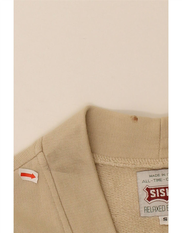 SISLEY Womens Relaxed Cardigan Sweater UK 10 Small Beige Vintage Sisley and Second-Hand Sisley from Messina Hembry 