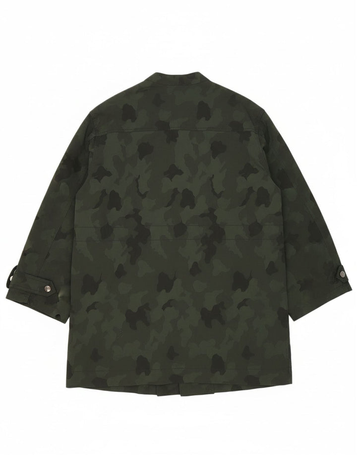 TED BAKER Womens Military Overcoat Size 5 XL Khaki Camouflage Army