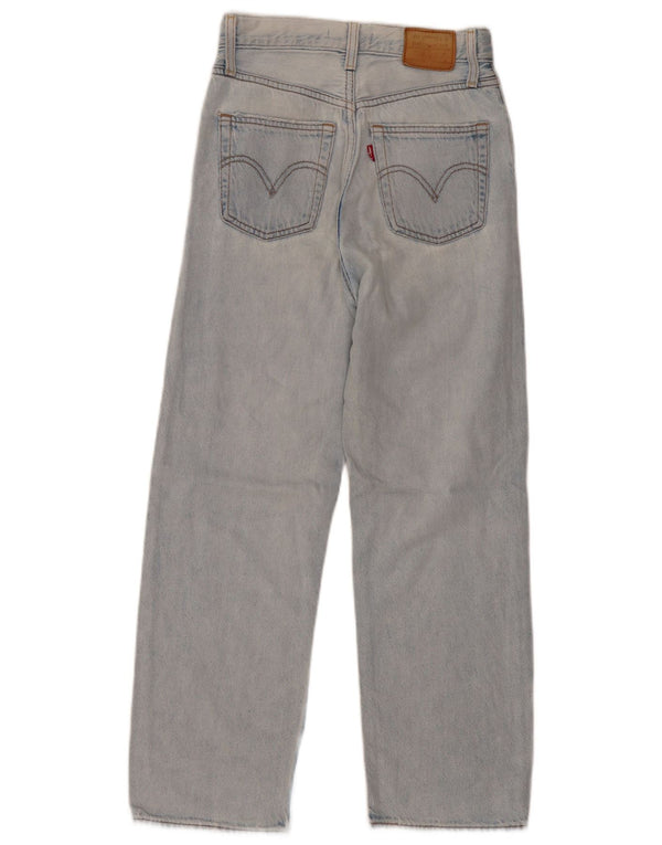 Levi's Damen Ribcage Straight Jeans W24 L26 Blaue Baumwolle