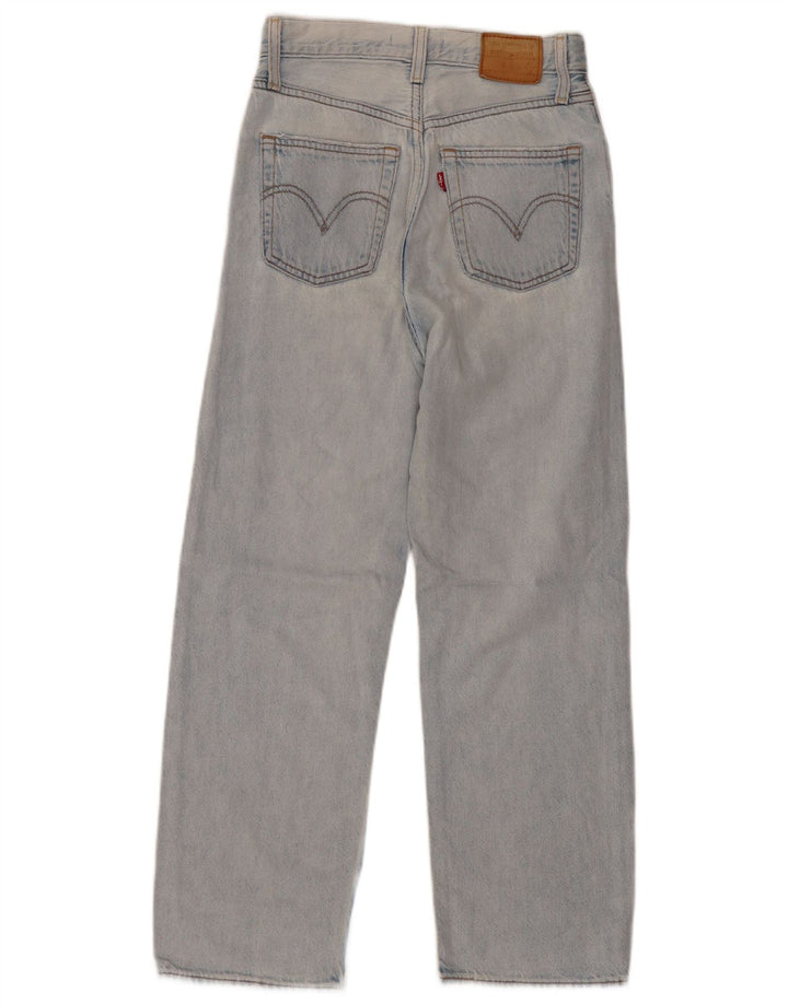 Levi's Damen Ribcage Straight Jeans W24 L26 Blaue Baumwolle