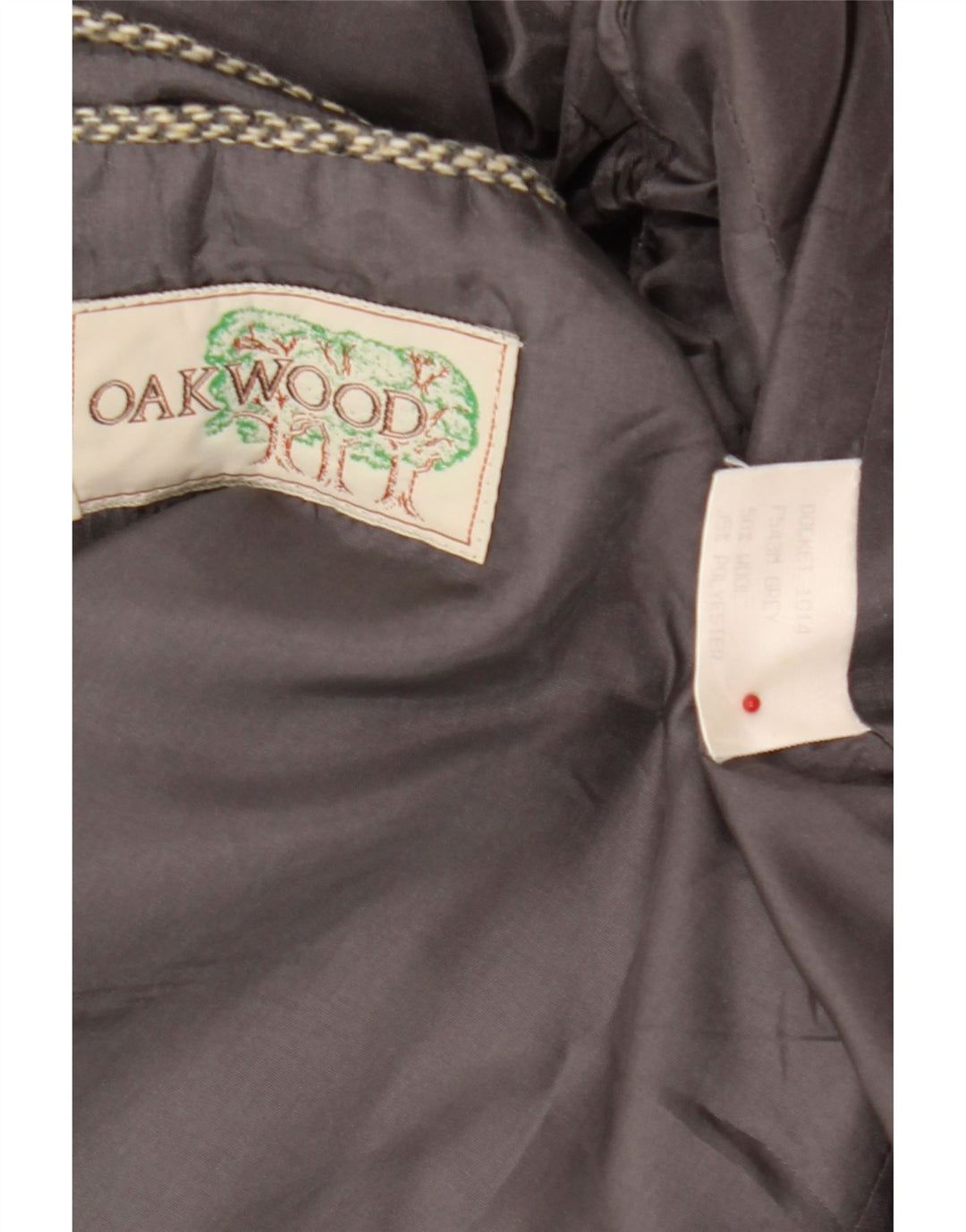 Oakwood Herren-Blazer mit 3 Knöpfen, UK 40, große graue Wolle