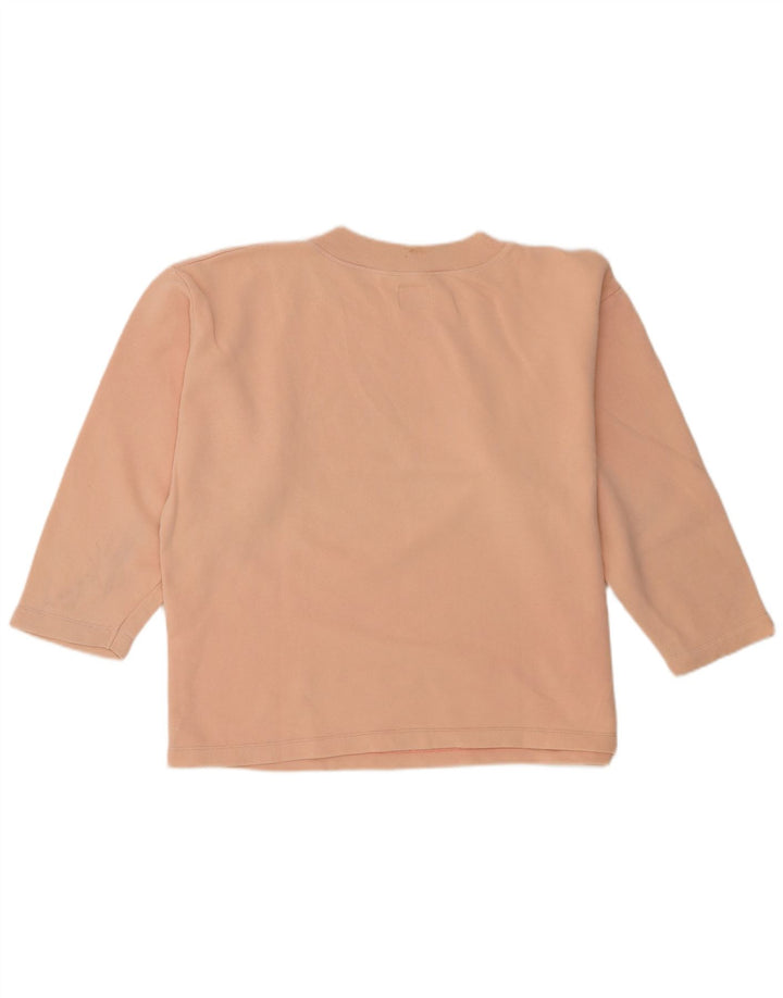Benetton Womens Graphic Oversized Sweatshirt Pullover UK 14 Mittelrosa