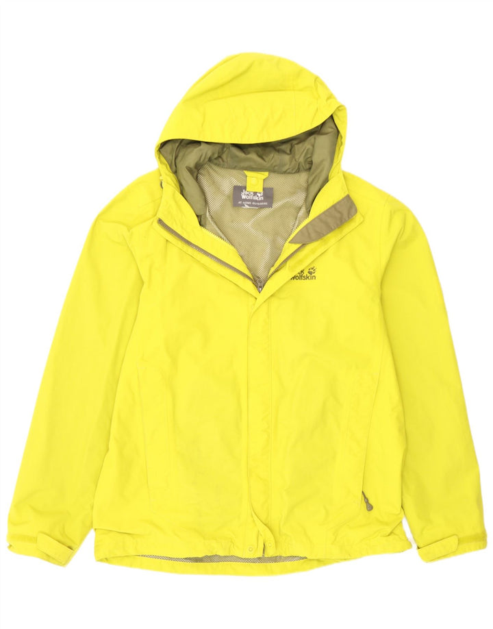 Jack Wolfskin Herren Regenjacke mit Kapuze UK 38 Mittelgelb