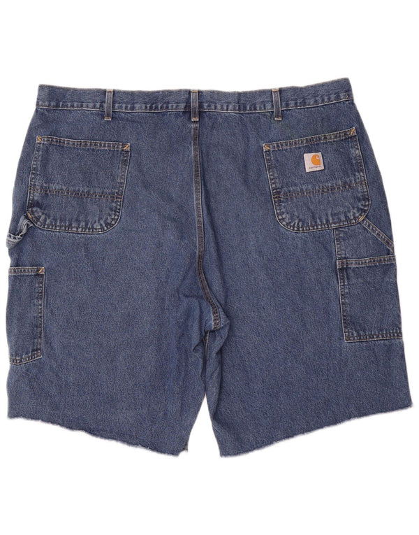 Carhartt Herren Original Fit Loose Cargo Shorts W46 3XL Blaue Baumwolle
