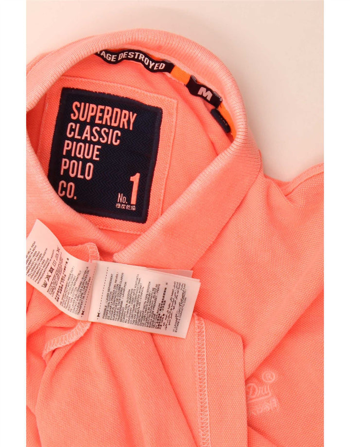 Superdry Herren-Poloshirt aus mittelrosa Baumwolle