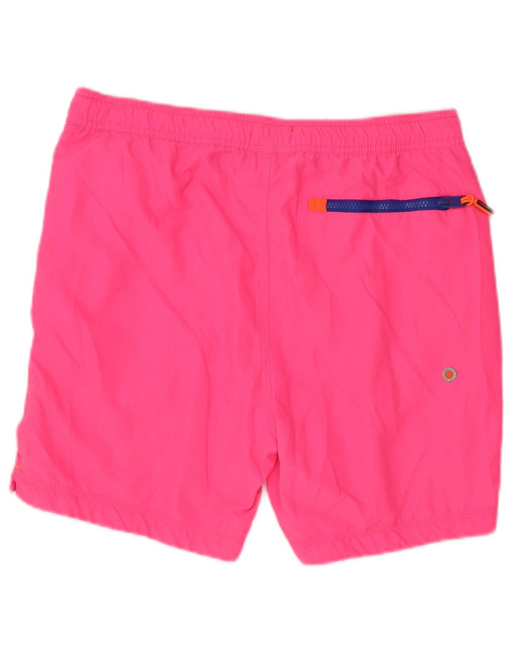 Superdry Herren Badeshorts mit Grafik, Mittelrosa