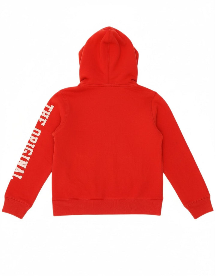 LEVI'S Boys Graphic Hoodie Jumper 7-8 Years Red Cotton