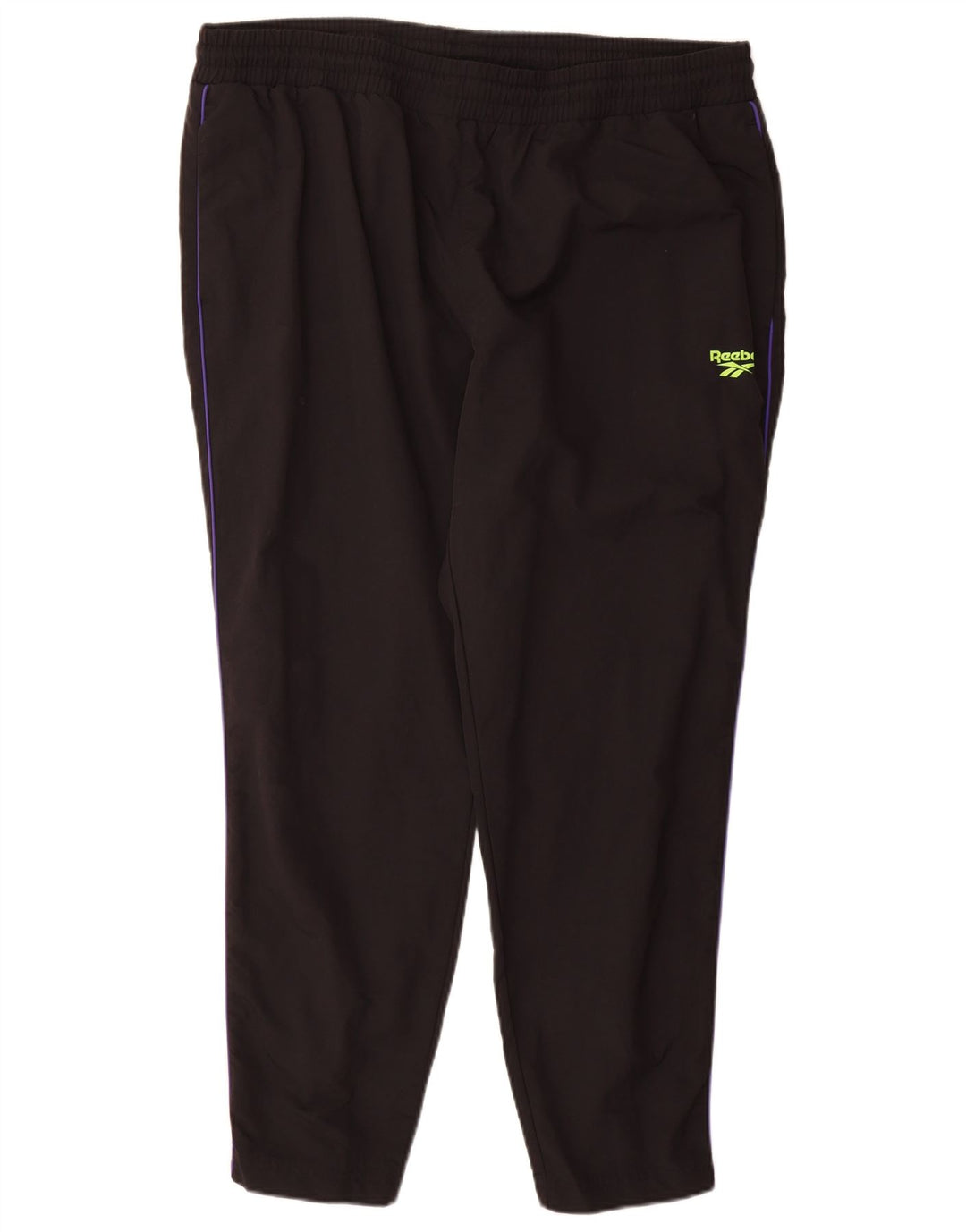 Reebok Herren-Trainingshose XL, schwarzes Nylon