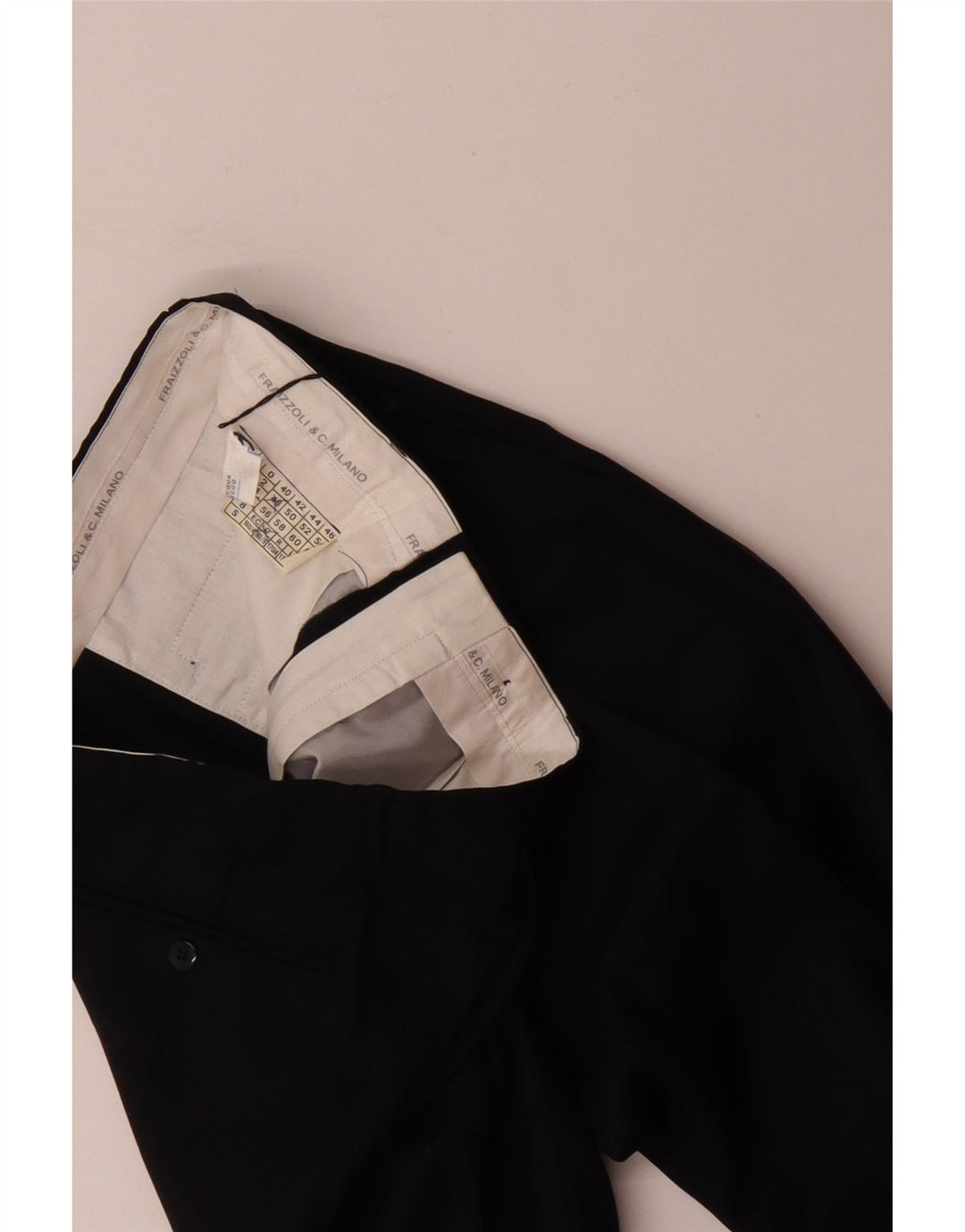 FRAIZZOLI Herren-Anzughose mit Klammern, Größe 48, Mittel W32 L29, Marineblau
