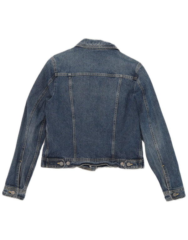 New Penny Damen Crop Denim Jacke UK 12 Mittelblaue Baumwolle
