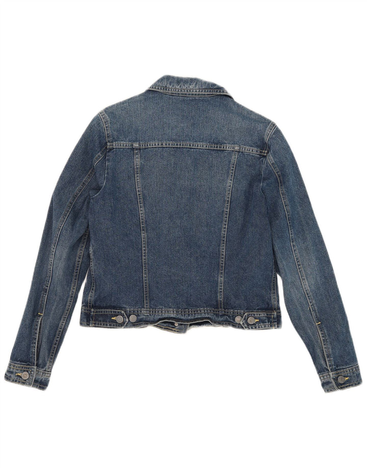 New Penny Damen Crop Denim Jacke UK 12 Mittelblaue Baumwolle