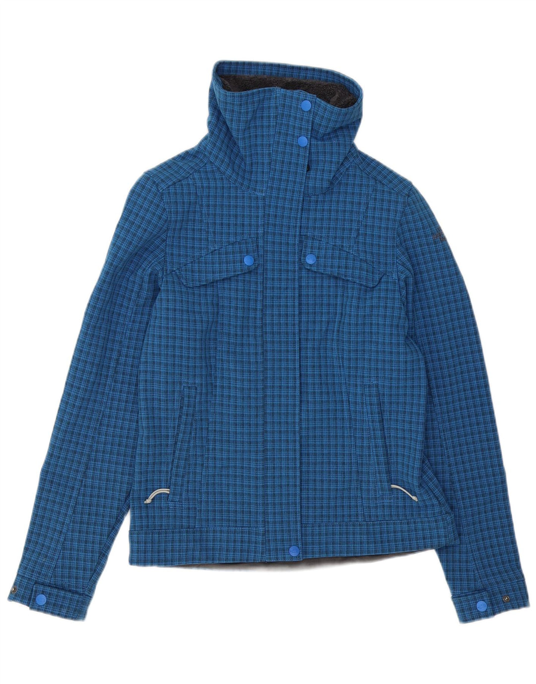The North Face Damen-Windbreaker-Jacke, UK 10, klein, blau kariert, Polyester