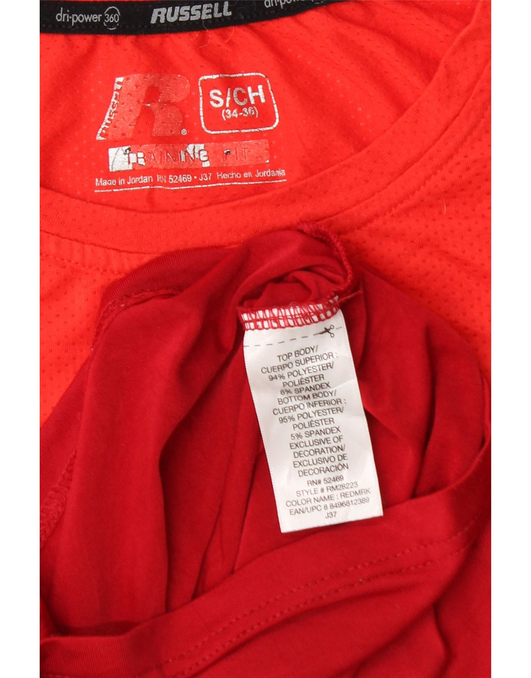 RUSSELL ATHLETIC Herren-Dri-Power-Weste, Oberteil, klein, rot, Farbblock-Polyester