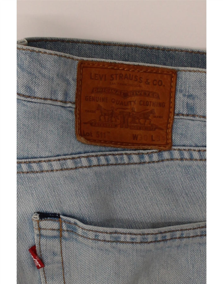 LEVI'S Mens 511 Slim Jeans W30 L34 Blue Cotton Vintage Levi's and Second-Hand Levi's from Messina Hembry 