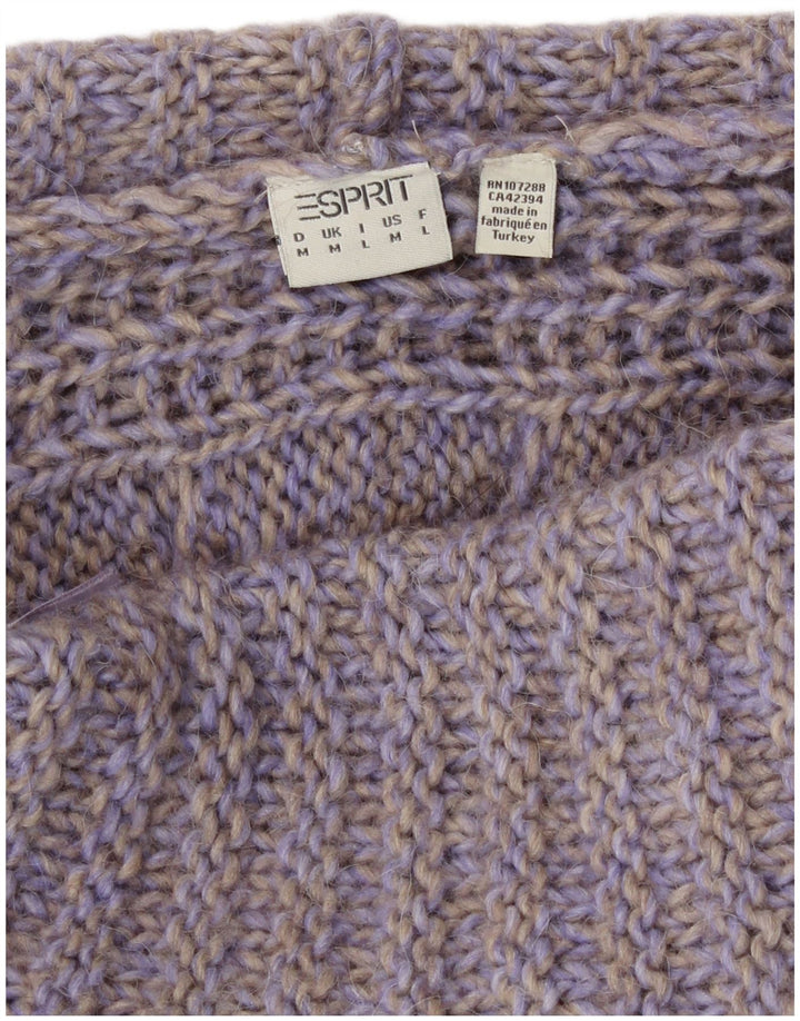 Esprit Damen Rollkragenpullover, UK 14, mittelviolette Wolle