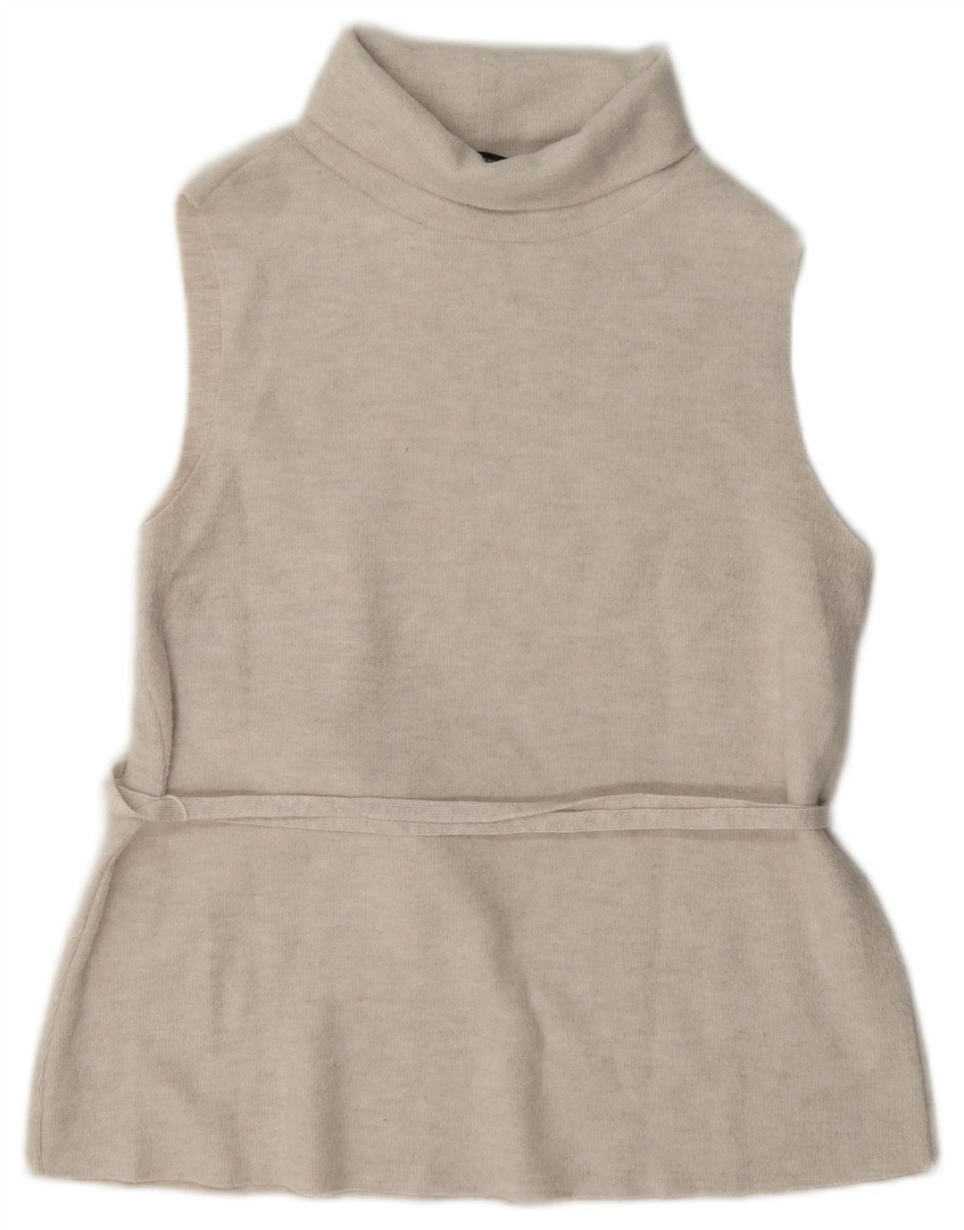 Zara Damen Weste Top UK 12 Medium Beige Polyester