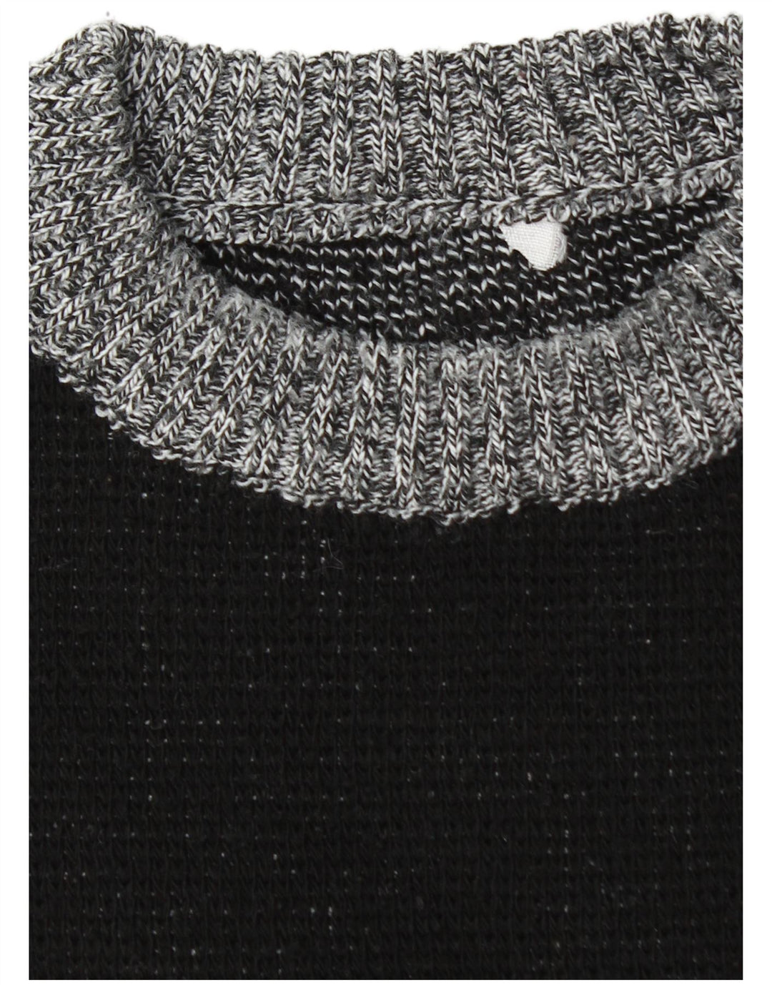 VINTAGE Herren-Pullover mit Rundhalsausschnitt, groß, grau, Farbblock