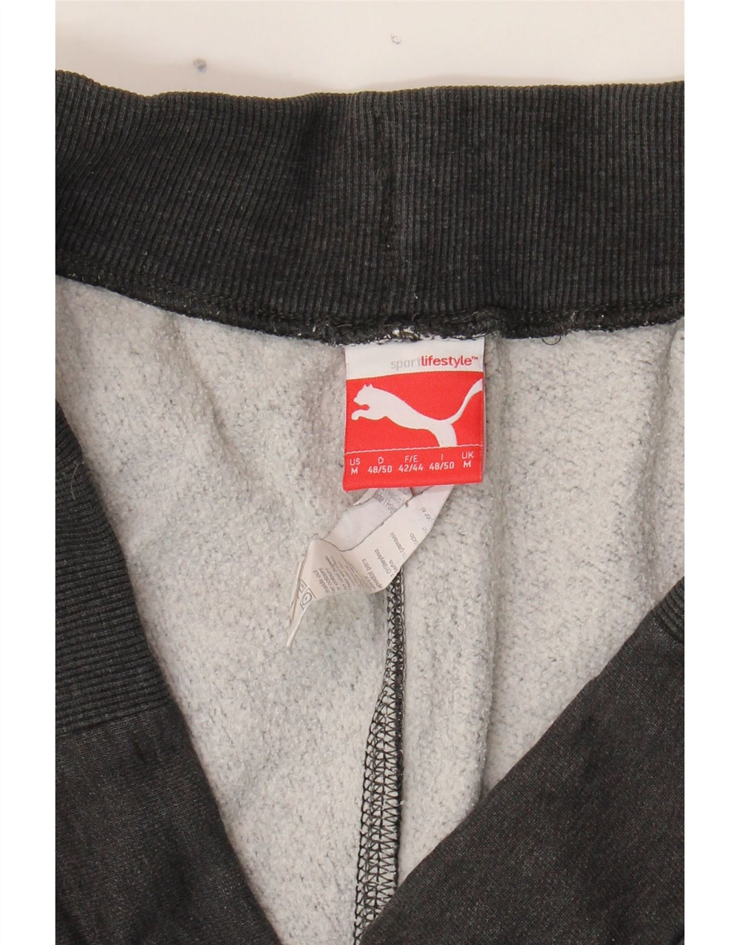 PUMA Mens Graphic Tracksuit Trousers Joggers Medium  Grey Cotton Vintage Puma and Second-Hand Puma from Messina Hembry 