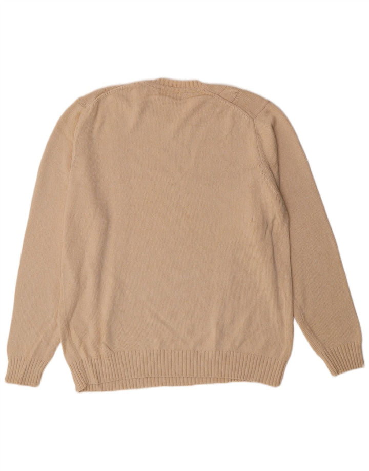 Dockers Herren-Pullover mit Rundhalsausschnitt, Größe L, Beige, Argyle/Diamant-Baumwolle