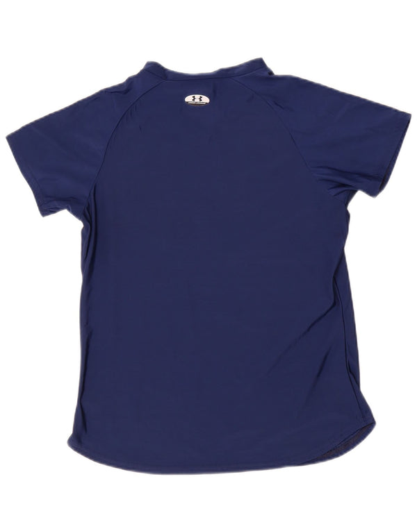 Under Armour Damen T-Shirt Top Small Marineblau Polyester