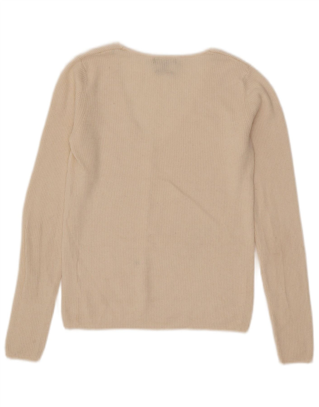 Massimo Dutti Damen Crop Cardigan Pullover UK 8 Small Off White