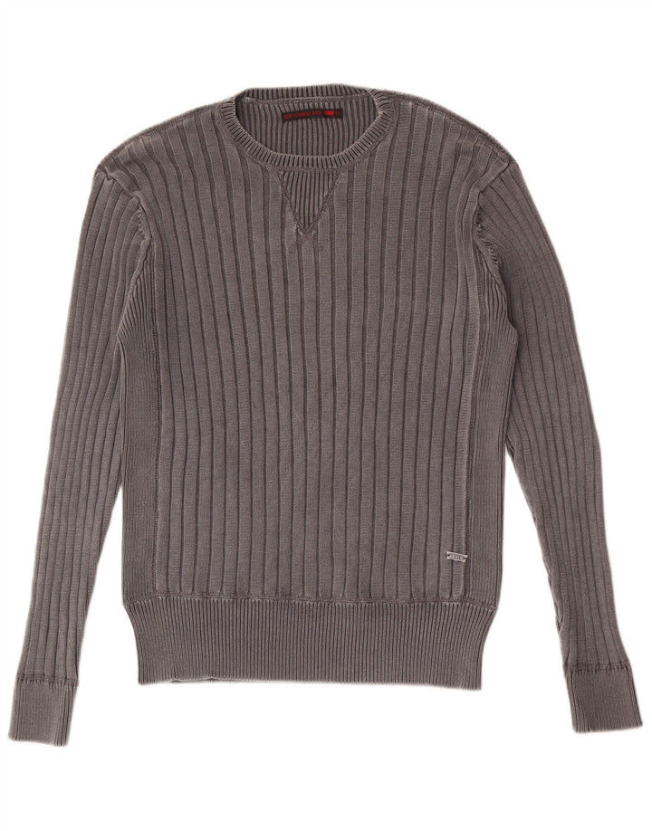 Levi's Herren-Pullover mit Rundhalsausschnitt, Größe L, aus grauer Baumwolle