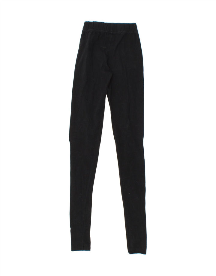 ELLESSE Womens Graphic Leggings UK 6 XS Black Vintage Ellesse and Second-Hand Ellesse from Messina Hembry 