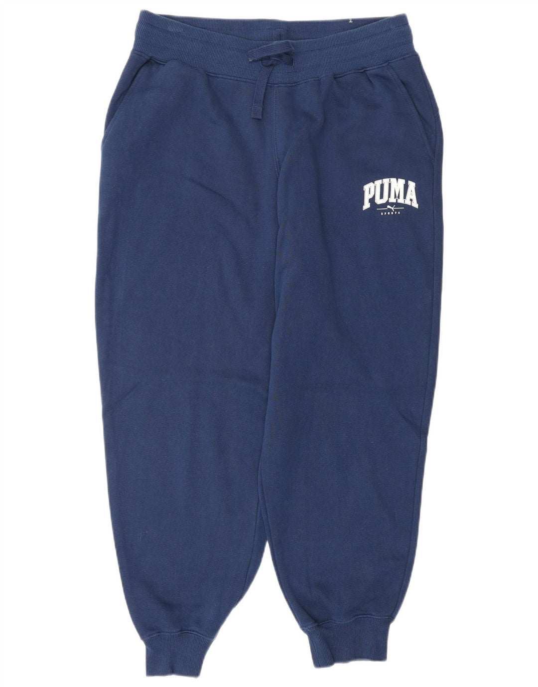 PUMA Herren-Trainingshose mit Grafik, mittelblaue Baumwolle, mittelblau