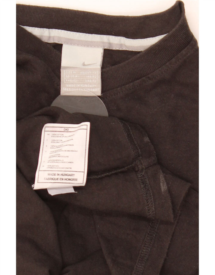 Nike Herren T-Shirt Top UK 39/41 Mittelschwarze Baumwolle