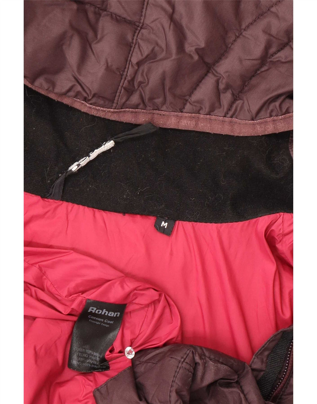 Rohan Wattierte Damenjacke mit Kapuze, UK 14, Mittelbraun, Polyester