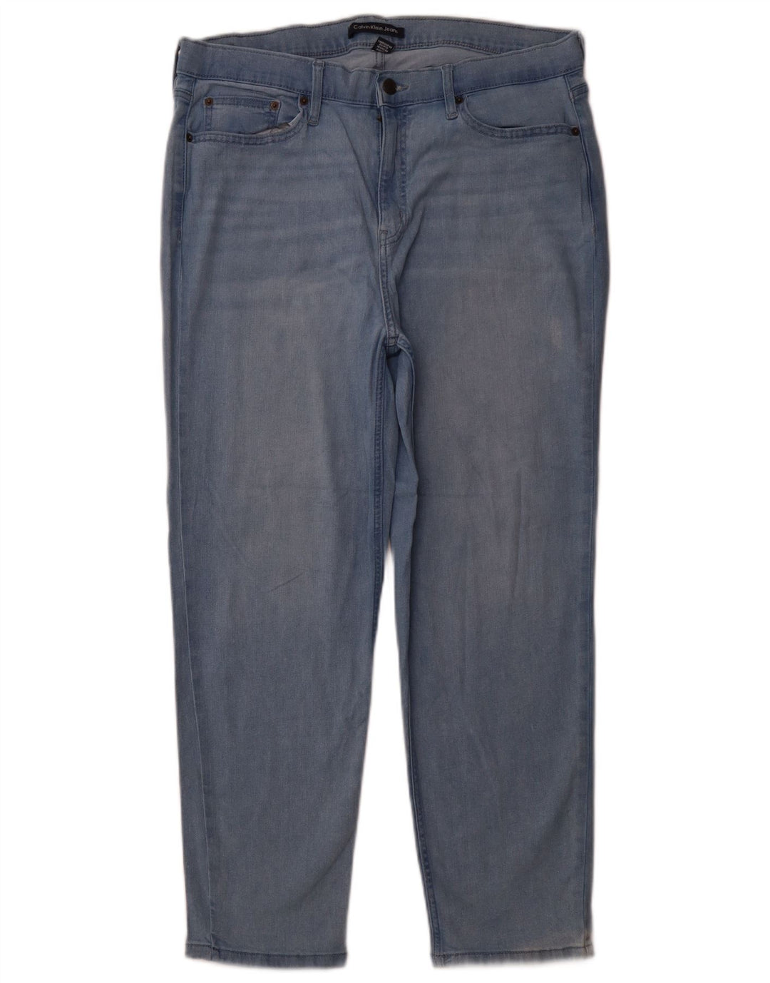 Calvin Klein Damen Crop Slim Jeans US 16 Large W33 L26 Blaue Baumwolle