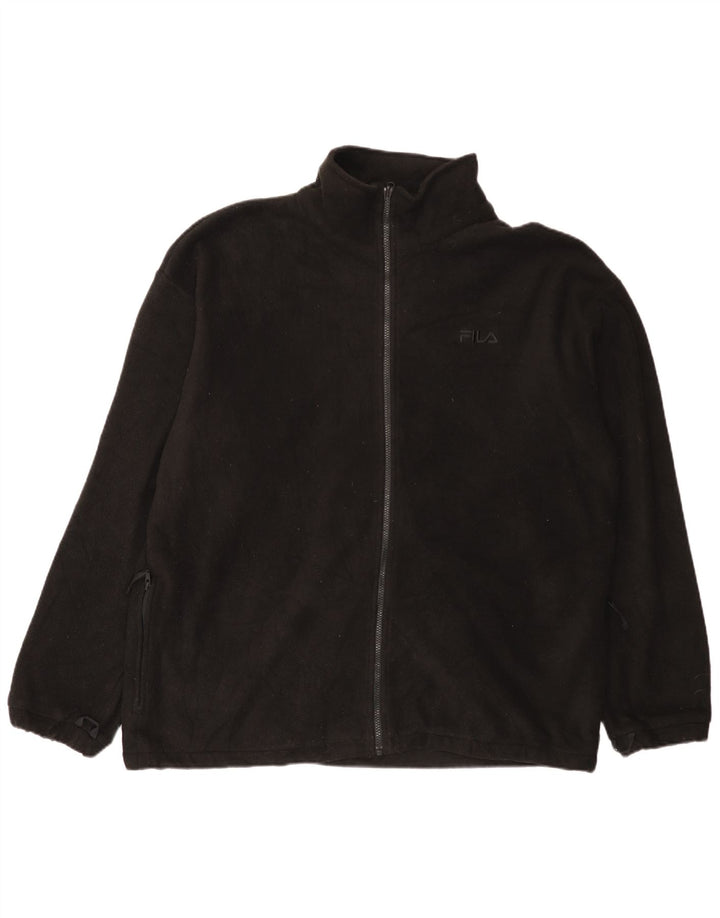 Fila Herren Liner Fleecejacke UK 44 2XL Schwarz Polyester